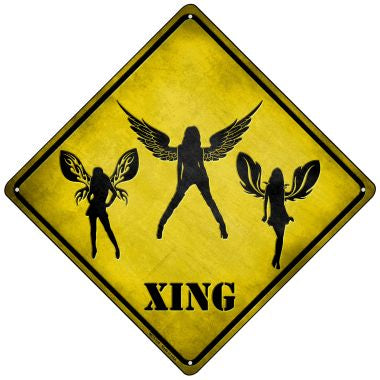 Angels Xing Novelty Mini Metal Crossing Sign MCX-138