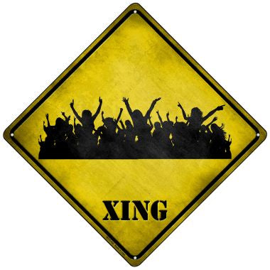 Event Crowd Xing Novelty Mini Metal Crossing Sign MCX-160