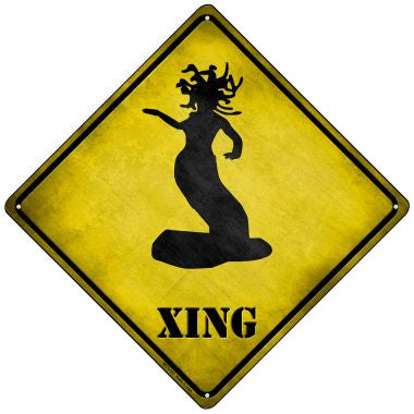 Medusa Xing Novelty Mini Metal Crossing Sign MCX-167