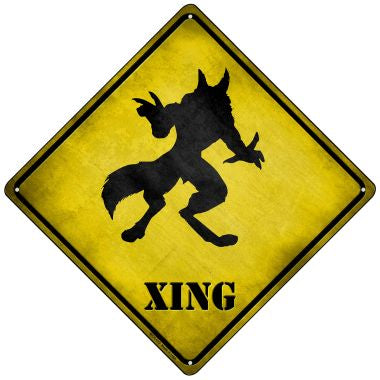 Werewolf Xing Novelty Mini Metal Crossing Sign MCX-173