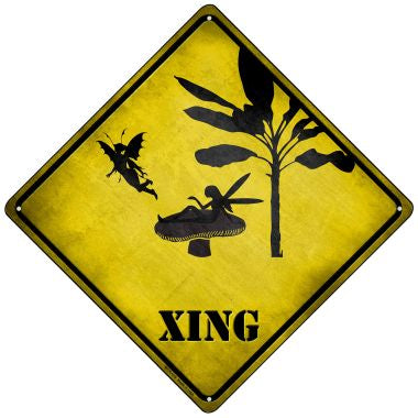 Fairies Xing Novelty Mini Metal Crossing Sign MCX-174