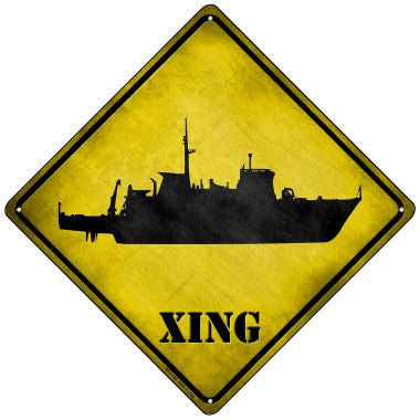 Destroyer Xing Novelty Mini Metal Crossing Sign MCX-180