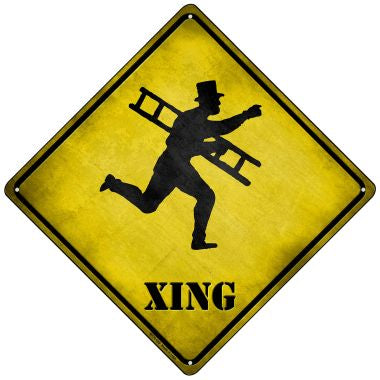 Victorian Chimney Sweeper Xing Novelty Mini Metal Crossing Sign MCX-189