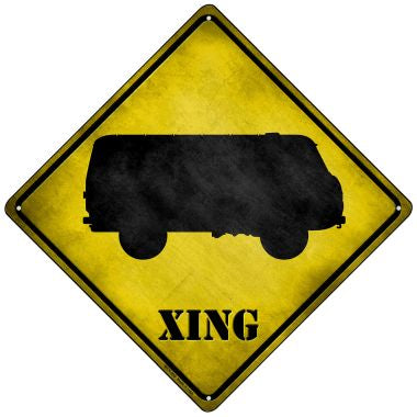 VW Bus Xing Novelty Mini Metal Crossing Sign MCX-209