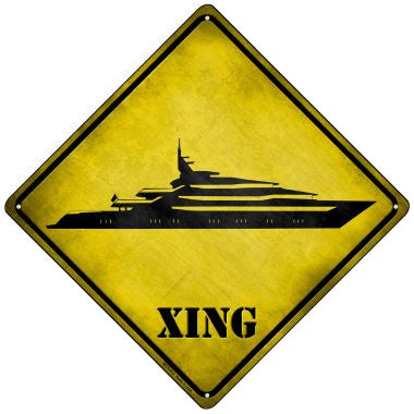 Yacht Xing Novelty Mini Metal Crossing Sign MCX-213