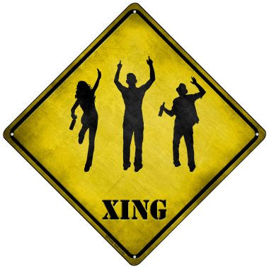Party People Xing Novelty Mini Metal Crossing Sign MCX-220