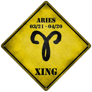 Aries Xing Novelty Mini Metal Crossing Sign MCX-234