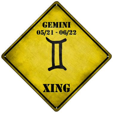 Gemini Xing Novelty Mini Metal Crossing Sign MCX-238