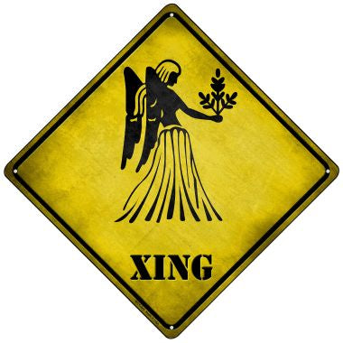 Virgo Xing Novelty Mini Metal Crossing Sign MCX-243