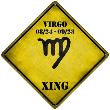 Virgo Xing Novelty Mini Metal Crossing Sign MCX-244