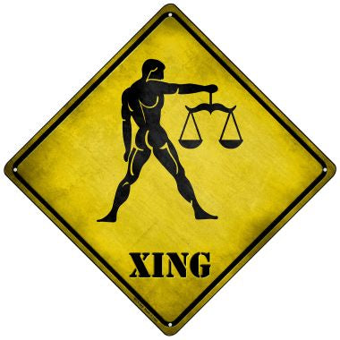 Libra Xing Novelty Mini Metal Crossing Sign MCX-245