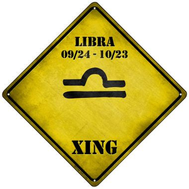 Libra Xing Novelty Mini Metal Crossing Sign MCX-246