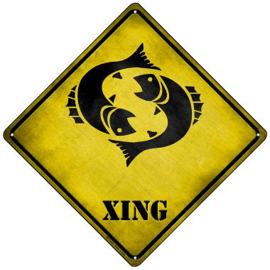 Pisces Xing Novelty Mini Metal Crossing Sign MCX-255