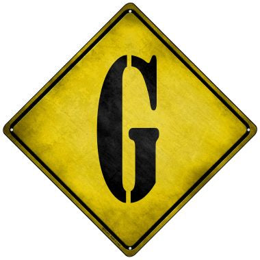 Letter G Xing Novelty Mini Metal Crossing Sign MCX-272
