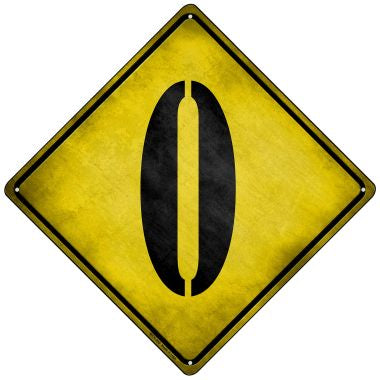 Letter O Xing Novelty Mini Metal Crossing Sign MCX-280