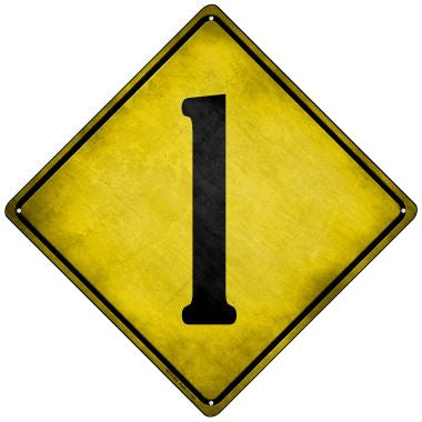 Number 1 Xing Novelty Mini Metal Crossing Sign MCX-298