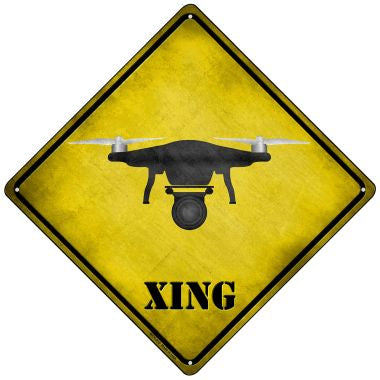 Drone Xing Novelty Mini Metal Crossing Sign MCX-310