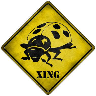 Ladybug Xing Novelty Mini Metal Crossing Sign MCX-313