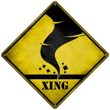 Tornado Xing Novelty Mini Metal Crossing Sign MCX-314