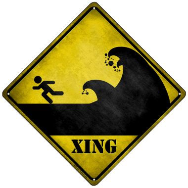 Tsunami Xing Novelty Mini Metal Crossing Sign MCX-316