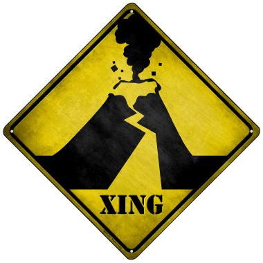 Volcano Xing Novelty Mini Metal Crossing Sign MCX-317