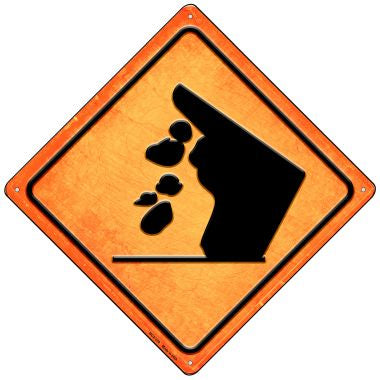 Falling Rocks Novelty Mini Metal Crossing Sign MCX-379