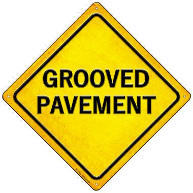 Grooved Pavement Novelty Mini Metal Crossing Sign MCX-385