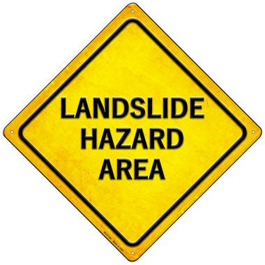 Landslide Hazard Area Novelty Mini Metal Crossing Sign MCX-393