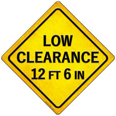 Low Clearance 12ft 6in Novelty Mini Metal Crossing Sign MCX-398