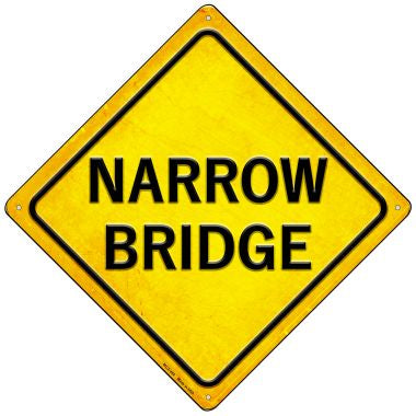 Narrow Bridge Novelty Mini Metal Crossing Sign MCX-402