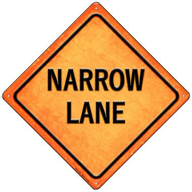 Narrow Line Novelty Mini Metal Crossing Sign MCX-409