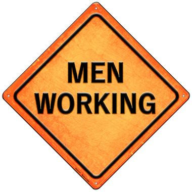 Men Working Novelty Mini Metal Crossing Sign MCX-411