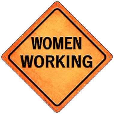 Women Working Novelty Mini Metal Crossing Sign MCX-412