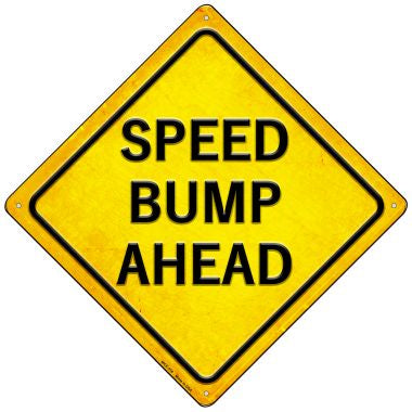 Speed Bump Ahead Novelty Mini Metal Crossing Sign MCX-416