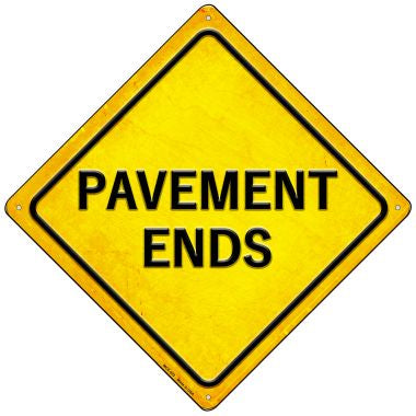 Pavement Ends Novelty Mini Metal Crossing Sign MCX-423