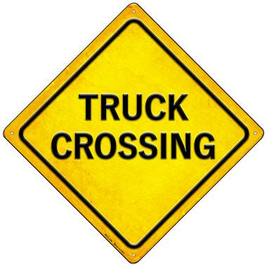 Truck Crossing Novelty Mini Metal Crossing Sign MCX-430