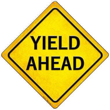 Yield Ahead Novelty Mini Metal Crossing Sign MCX-431