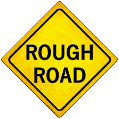 Rough Road Novelty Mini Metal Crossing Sign MCX-435