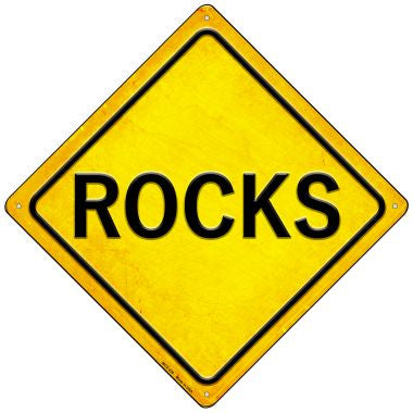 Rocks Novelty Mini Metal Crossing Sign MCX-436
