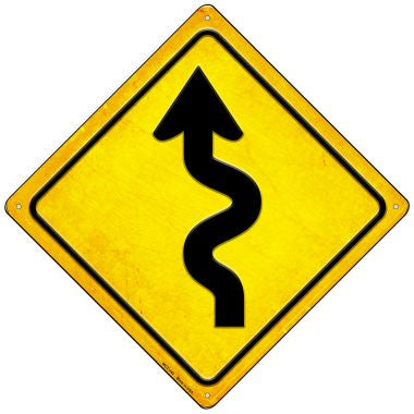 Curvy Road Novelty Mini Metal Crossing Sign MCX-442