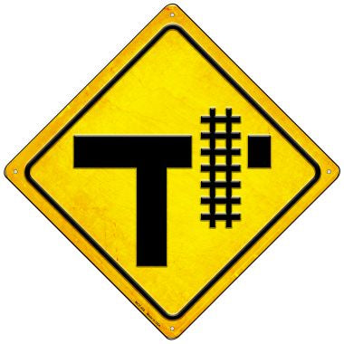 Railroad Crossing Right Novelty Mini Metal Crossing Sign MCX-450