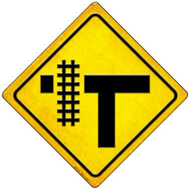 Railroad Crossing Left Novelty Mini Metal Crossing Sign MCX-451