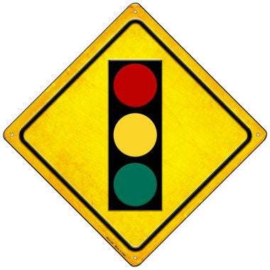 Traffic Signal Ahead Novelty Mini Metal Crossing Sign MCX-457