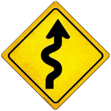 Winding Road Novelty Mini Metal Crossing Sign MCX-460