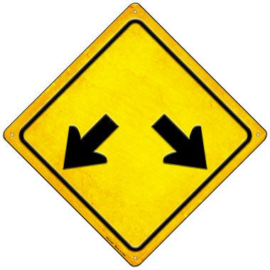 Double Arrow Novelty Mini Metal Crossing Sign MCX-461