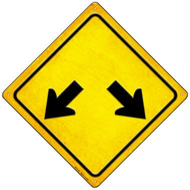 Double Arrow Novelty Mini Metal Crossing Sign MCX-461