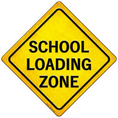 School Loading Zone Novelty Mini Metal Crossing Sign MCX-471
