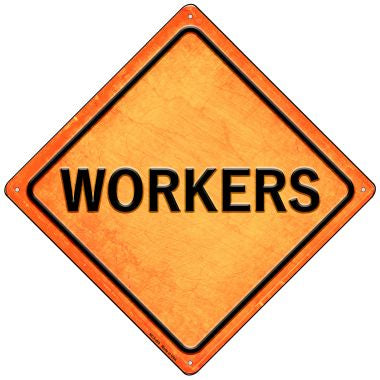 Workers Novelty Mini Metal Crossing Sign MCX-493
