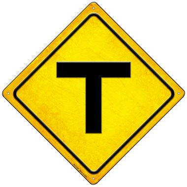 T Intersection Novelty Mini Metal Crossing Sign MCX-500