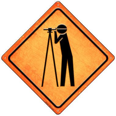 Worker Ahead Novelty Mini Metal Crossing Sign MCX-501